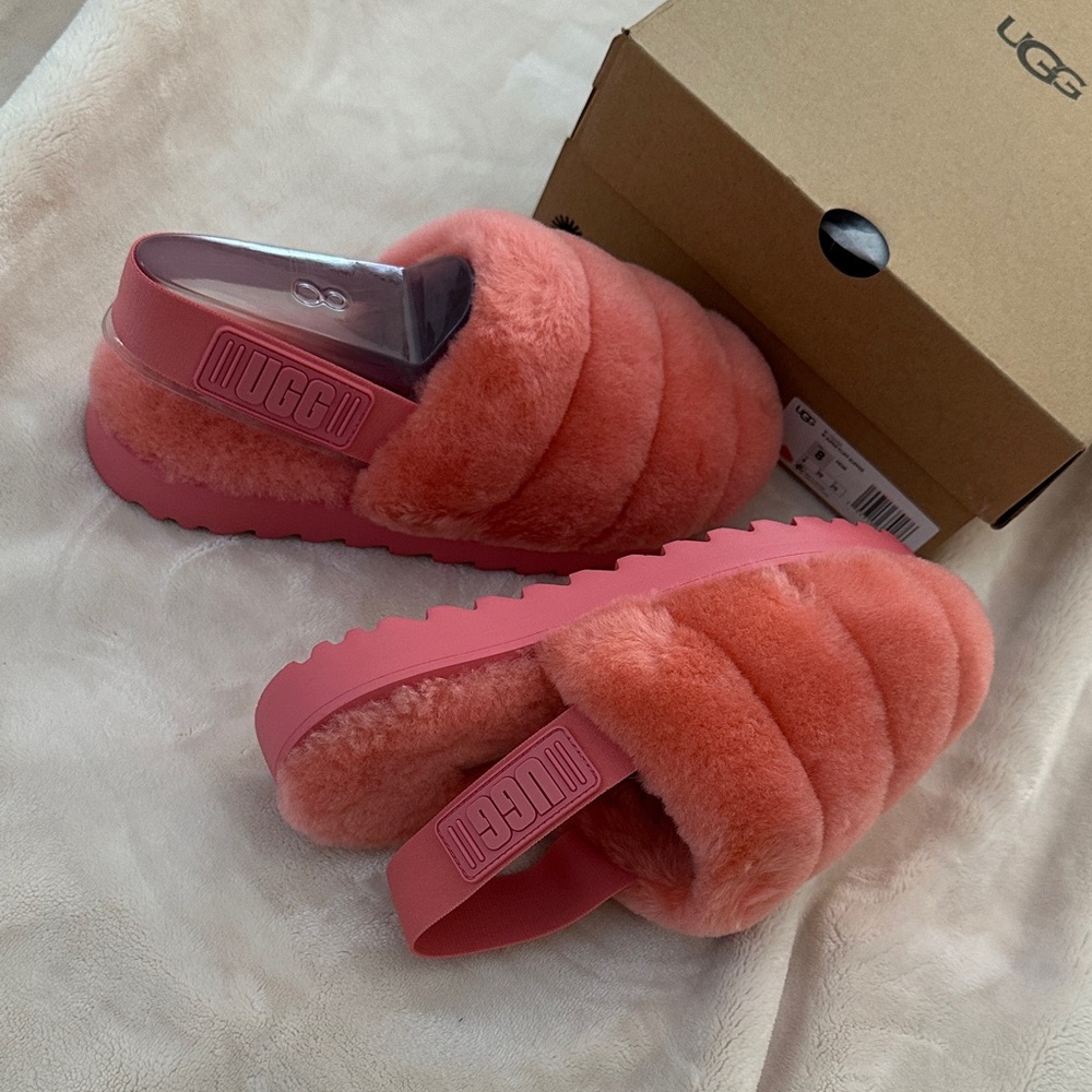 UGG Coral Fluffy Slide Sandals - Picture 4 of 4